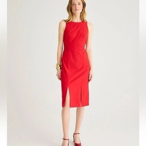 J. Crew Vibrant Red Midi Dress